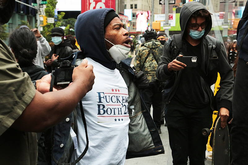 Trump Rally and Protest : Times Square : New York :  Events : Photo Projects :  Richard Moore Photography : Photographer : 